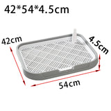 Maxbell Dog Toilet Reusable Dog Potty Tray Toilet for Other Pets Puppy Small Animals Gray