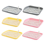 Maxbell Dog Toilet Pet Litter Pan Portable Potty Tray for Indoor Other Pets Bunny gray Low Fence