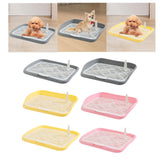 Maxbell Dog Toilet Pet Litter Pan Portable Potty Tray for Indoor Other Pets Bunny gray Low Fence