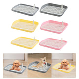 Maxbell Dog Toilet Pet Litter Pan Portable Potty Tray for Indoor Other Pets Bunny gray Low Fence