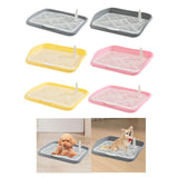 Maxbell Dog Toilet Pet Litter Pan Portable Potty Tray for Indoor Other Pets Bunny gray Low Fence