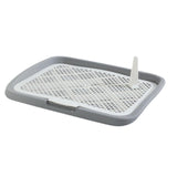 Maxbell Dog Toilet Pet Litter Pan Portable Potty Tray for Indoor Other Pets Bunny gray Low Fence