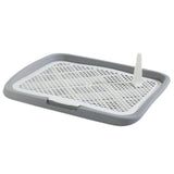 Maxbell Dog Toilet Pet Litter Pan Portable Potty Tray for Indoor Other Pets Bunny gray Low Fence