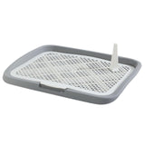 Maxbell Dog Toilet Pet Litter Pan Portable Potty Tray for Indoor Other Pets Bunny gray Low Fence