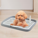 Maxbell Dog Toilet Pet Litter Pan Portable Potty Tray for Indoor Other Pets Bunny gray Low Fence