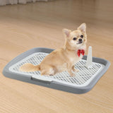Maxbell Dog Toilet Pet Litter Pan Portable Potty Tray for Indoor Other Pets Bunny gray Low Fence
