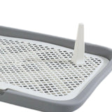 Maxbell Dog Toilet Pet Litter Pan Portable Potty Tray for Indoor Other Pets Bunny gray Low Fence