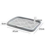 Maxbell Dog Toilet Pet Litter Pan Portable Potty Tray for Indoor Other Pets Bunny gray Low Fence