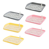 Maxbell Dog Toilet Pet Litter Pan Portable Potty Tray for Indoor Other Pets Bunny gray Low Fence
