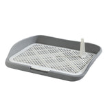 Maxbell Dog Toilet Pet Litter Pan Portable Potty Tray for Indoor Other Pets Bunny gray medium Fence