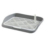 Maxbell Dog Toilet Pet Litter Pan Portable Potty Tray for Indoor Other Pets Bunny gray medium Fence