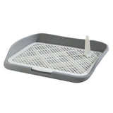 Maxbell Dog Toilet Pet Litter Pan Portable Potty Tray for Indoor Other Pets Bunny gray medium Fence