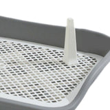 Maxbell Dog Toilet Pet Litter Pan Portable Potty Tray for Indoor Other Pets Bunny gray medium Fence