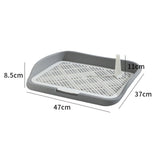 Maxbell Dog Toilet Pet Litter Pan Portable Potty Tray for Indoor Other Pets Bunny gray medium Fence