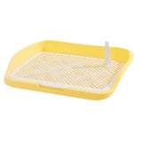 Maxbell Dog Toilet Pet Litter Pan Portable Potty Tray for Indoor Other Pets Bunny yellow medium Fence