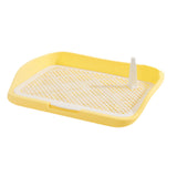 Maxbell Dog Toilet Pet Litter Pan Portable Potty Tray for Indoor Other Pets Bunny yellow medium Fence