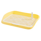Maxbell Dog Toilet Pet Litter Pan Portable Potty Tray for Indoor Other Pets Bunny yellow medium Fence