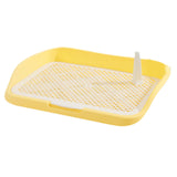 Maxbell Dog Toilet Pet Litter Pan Portable Potty Tray for Indoor Other Pets Bunny yellow medium Fence