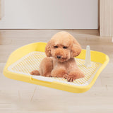 Maxbell Dog Toilet Pet Litter Pan Portable Potty Tray for Indoor Other Pets Bunny yellow medium Fence