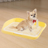 Maxbell Dog Toilet Pet Litter Pan Portable Potty Tray for Indoor Other Pets Bunny yellow medium Fence
