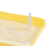 Maxbell Dog Toilet Pet Litter Pan Portable Potty Tray for Indoor Other Pets Bunny yellow medium Fence