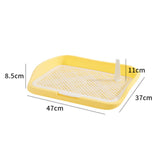 Maxbell Dog Toilet Pet Litter Pan Portable Potty Tray for Indoor Other Pets Bunny yellow medium Fence
