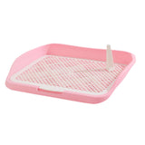 Maxbell Dog Toilet Pet Litter Pan Portable Potty Tray for Indoor Other Pets Bunny Pink medium Fence
