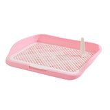 Maxbell Dog Toilet Pet Litter Pan Portable Potty Tray for Indoor Other Pets Bunny Pink medium Fence