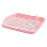 Maxbell Dog Toilet Pet Litter Pan Portable Potty Tray for Indoor Other Pets Bunny Pink medium Fence