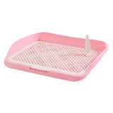 Maxbell Dog Toilet Pet Litter Pan Portable Potty Tray for Indoor Other Pets Bunny Pink medium Fence