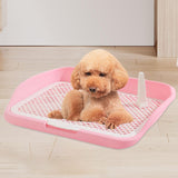 Maxbell Dog Toilet Pet Litter Pan Portable Potty Tray for Indoor Other Pets Bunny Pink medium Fence
