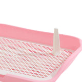 Maxbell Dog Toilet Pet Litter Pan Portable Potty Tray for Indoor Other Pets Bunny Pink medium Fence