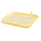 Maxbell Dog Toilet Pet Litter Pan Portable Potty Tray for Indoor Other Pets Bunny yellow Low Fence
