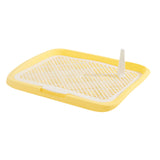 Maxbell Dog Toilet Pet Litter Pan Portable Potty Tray for Indoor Other Pets Bunny yellow Low Fence