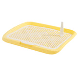 Maxbell Dog Toilet Pet Litter Pan Portable Potty Tray for Indoor Other Pets Bunny yellow Low Fence