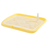 Maxbell Dog Toilet Pet Litter Pan Portable Potty Tray for Indoor Other Pets Bunny yellow Low Fence