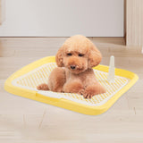 Maxbell Dog Toilet Pet Litter Pan Portable Potty Tray for Indoor Other Pets Bunny yellow Low Fence