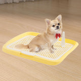 Maxbell Dog Toilet Pet Litter Pan Portable Potty Tray for Indoor Other Pets Bunny yellow Low Fence