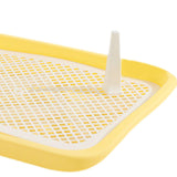 Maxbell Dog Toilet Pet Litter Pan Portable Potty Tray for Indoor Other Pets Bunny yellow Low Fence
