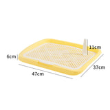 Maxbell Dog Toilet Pet Litter Pan Portable Potty Tray for Indoor Other Pets Bunny yellow Low Fence