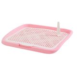 Maxbell Dog Toilet Pet Litter Pan Portable Potty Tray for Indoor Other Pets Bunny Pink Low Fence