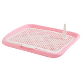 Maxbell Dog Toilet Pet Litter Pan Portable Potty Tray for Indoor Other Pets Bunny Pink Low Fence