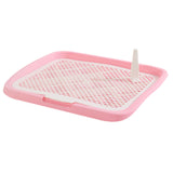 Maxbell Dog Toilet Pet Litter Pan Portable Potty Tray for Indoor Other Pets Bunny Pink Low Fence