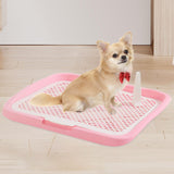 Maxbell Dog Toilet Pet Litter Pan Portable Potty Tray for Indoor Other Pets Bunny Pink Low Fence