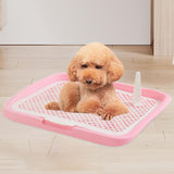 Maxbell Dog Toilet Pet Litter Pan Portable Potty Tray for Indoor Other Pets Bunny Pink Low Fence