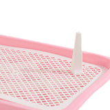 Maxbell Dog Toilet Pet Litter Pan Portable Potty Tray for Indoor Other Pets Bunny Pink Low Fence