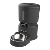 Maxbell 4L Cat Feeder Voice Function Non Slip Cat Feeder Automatic for Kitty Dog Pet black