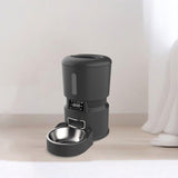 Maxbell 4L Cat Feeder Voice Function Non Slip Cat Feeder Automatic for Kitty Dog Pet black