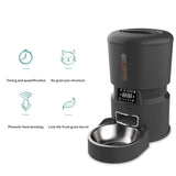 Maxbell 4L Cat Feeder Voice Function Non Slip Cat Feeder Automatic for Kitty Dog Pet black