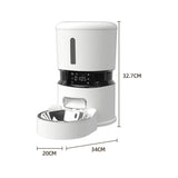 Maxbell 4L Cat Feeder Voice Function Non Slip Cat Feeder Automatic for Kitty Dog Pet white